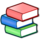 Three stacked books