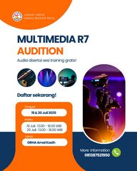 Berkas:Flyer Multimedia R7 Audition (19 Jul 2025).jpg